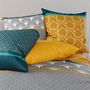 Voir la diapositive 2 : ATELIER DU COTON Housse de couette 200x200 Lupin + 2 taies coton 57 fils