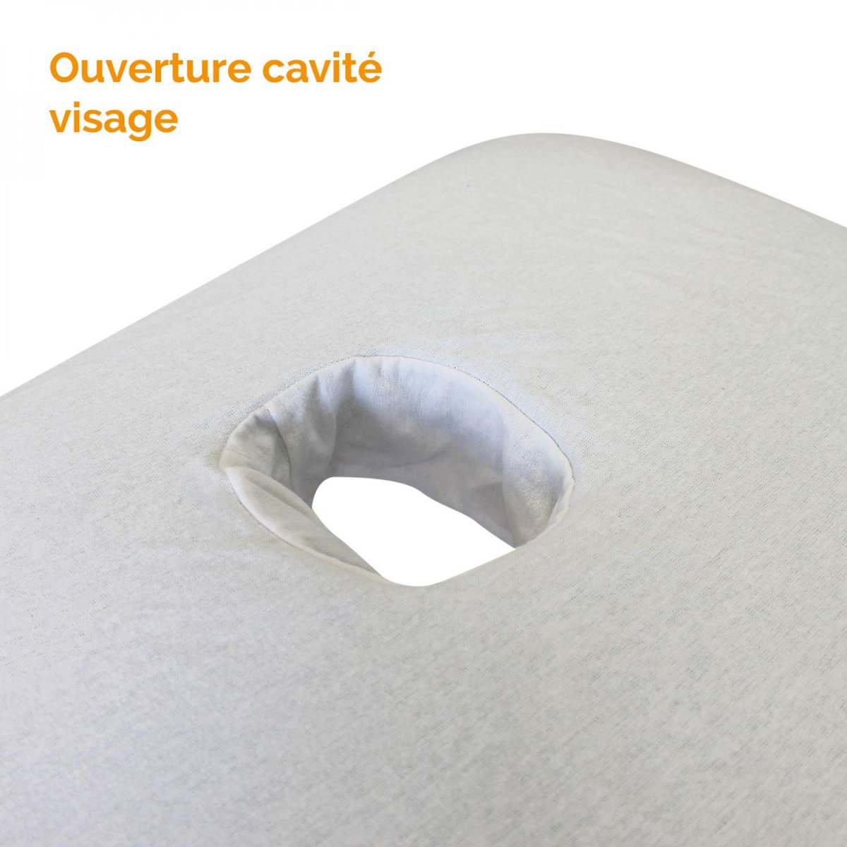 VIVEZEN Lot de 2 draps-housses pour table de massage - Flanelle - Blanc