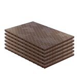 INTEC Lot de 6 Dalles de sol Clipsables Marron Taupe 116x76x3cm Polypropylène Revêtement de Sol Modulable 4.61m2 INTEC
