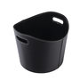 Voir la diapositive 1 : WERKAPRO Panier à bûches rond WERKA PRO  Ø39xh 31cm  Similicuir noir Similicuir noir