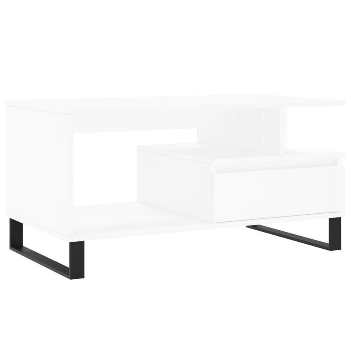 VIDAXL Table basse Blanc 90x49x45 cm Bois d'ingenierie