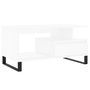Voir la diapositive 2 : VIDAXL Table basse Blanc 90x49x45 cm Bois d'ingenierie