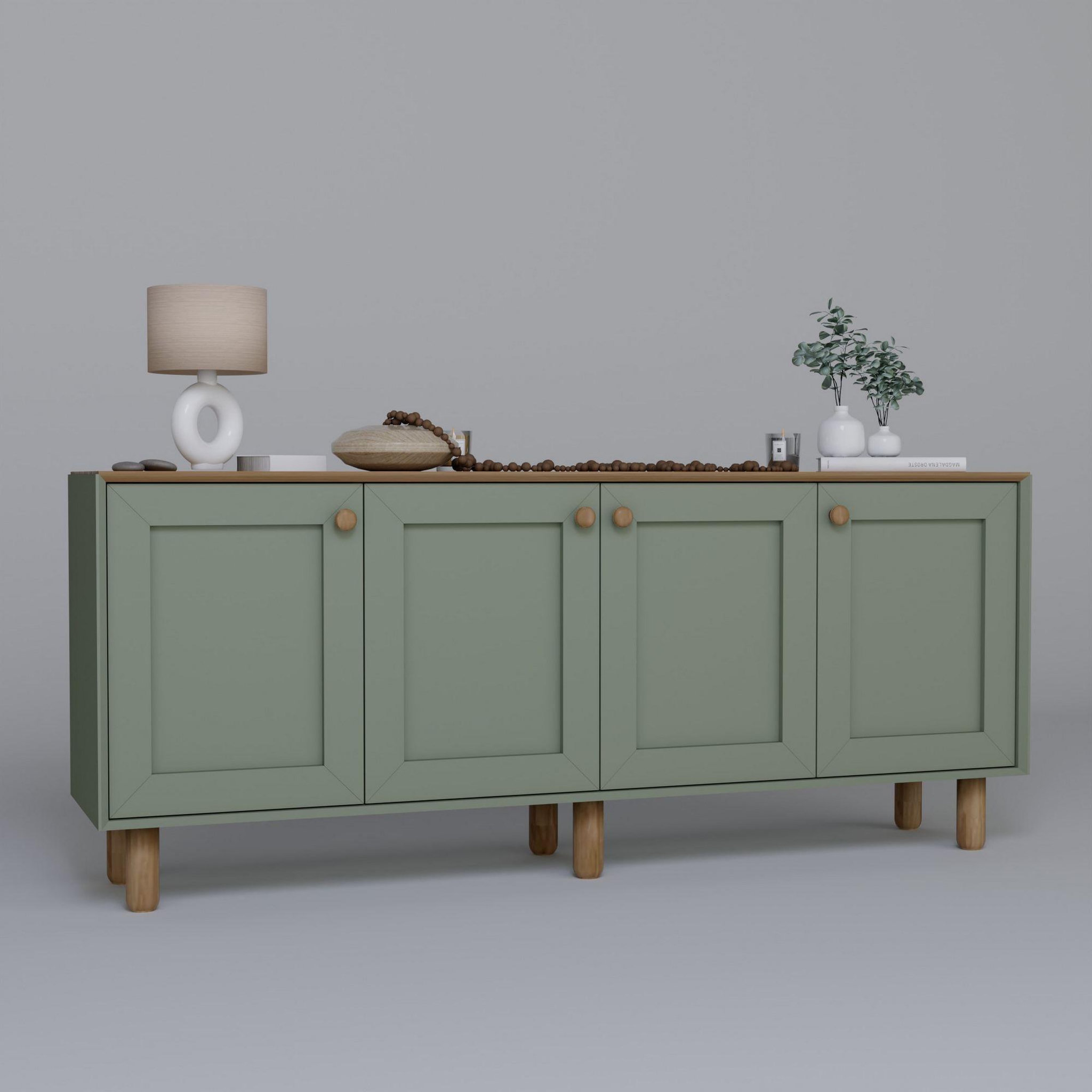 Habitat et Jardin Buffet en bois  bohem  - 180 x 40 x 75 cm - vert