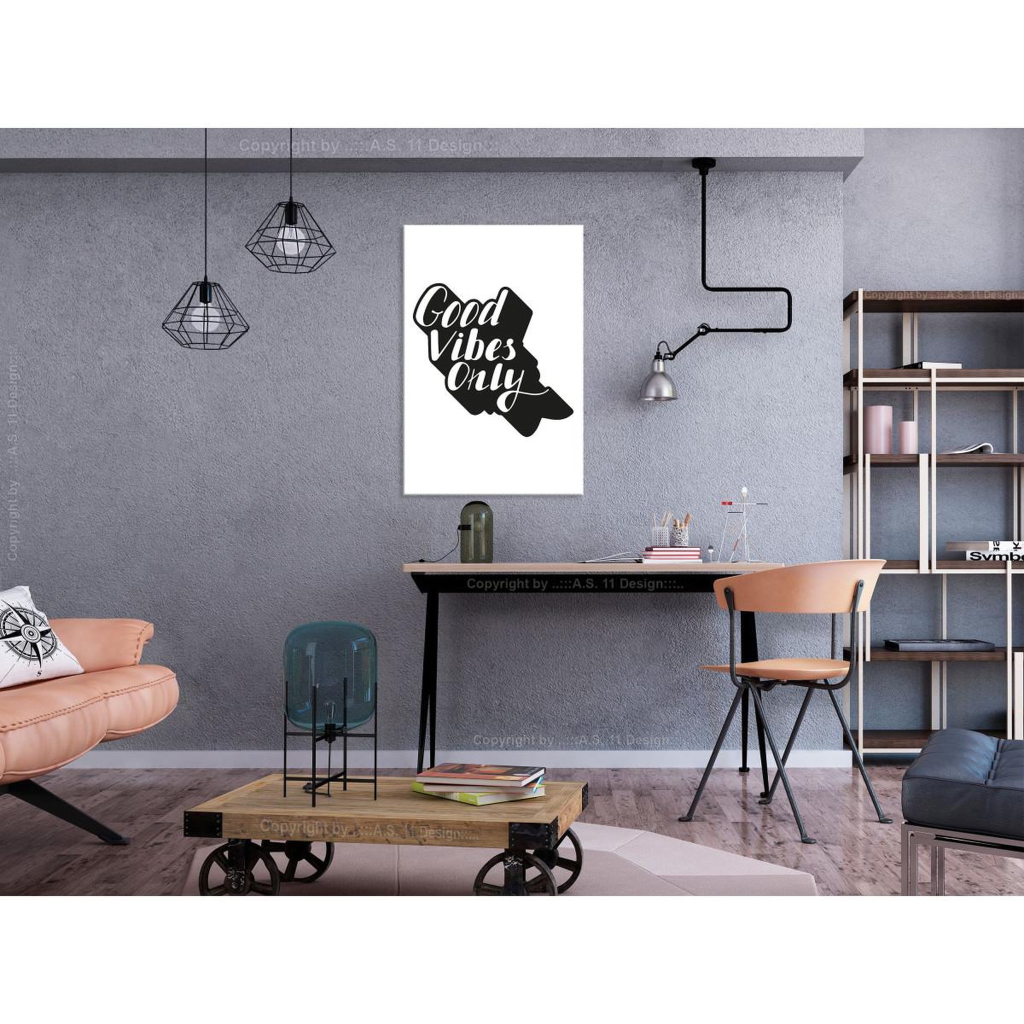 Voir la diapositive 2 : Paris Prix Tableau Imprimé  Positive Vibes