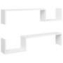 Voir la diapositive 2 : VIDAXL Etageres murales 2 pcs blanc brillant bois d'ingenierie