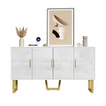 MERAX Buffet 4 porte(s) 0 tiroir(s) - 150 cm blanc mdf