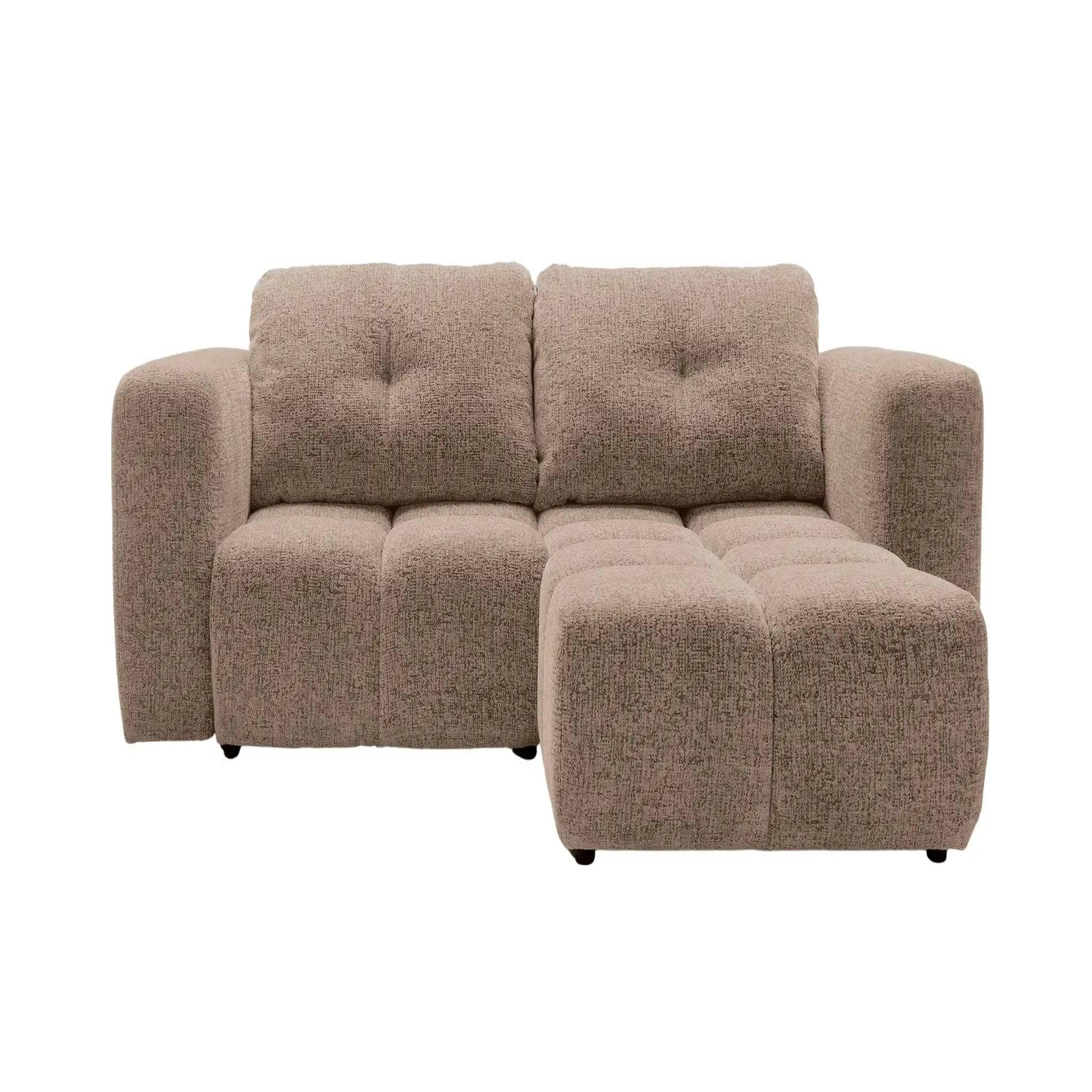 Voir la diapositive 1 : CASANOVA PARIS Romy mini - canapé d'angle convertible tissu chenille 2 places