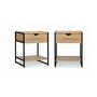 Voir la diapositive 2 : Lot de 2 chevets 1 porte HOUSTON