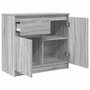 Voir la diapositive 5 : VIDAXL Buffet avec tiroir sonoma gris 71x35x65 cm bois d'ingenierie