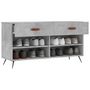 Voir la diapositive 4 : VIDAXL Banc a chaussures gris beton 102x35x55 cm bois d'ingenierie