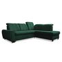 Voir la diapositive 6 : BEST MOBILIER Paul - canapé d'angle droit - 5 places - convertible avec coffre et têtières - en tissu