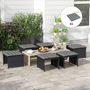 Voir la diapositive 2 : OUTSUNNY Lot de 6 coussins de chaises de jardin avec attaches gris