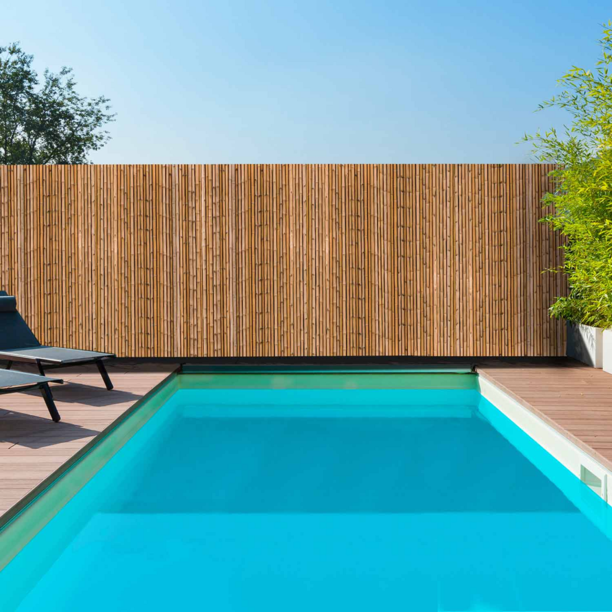 ID MARKET Brise vue occultant 1,8 x 10 M imprimé bambou 160 gr /m²