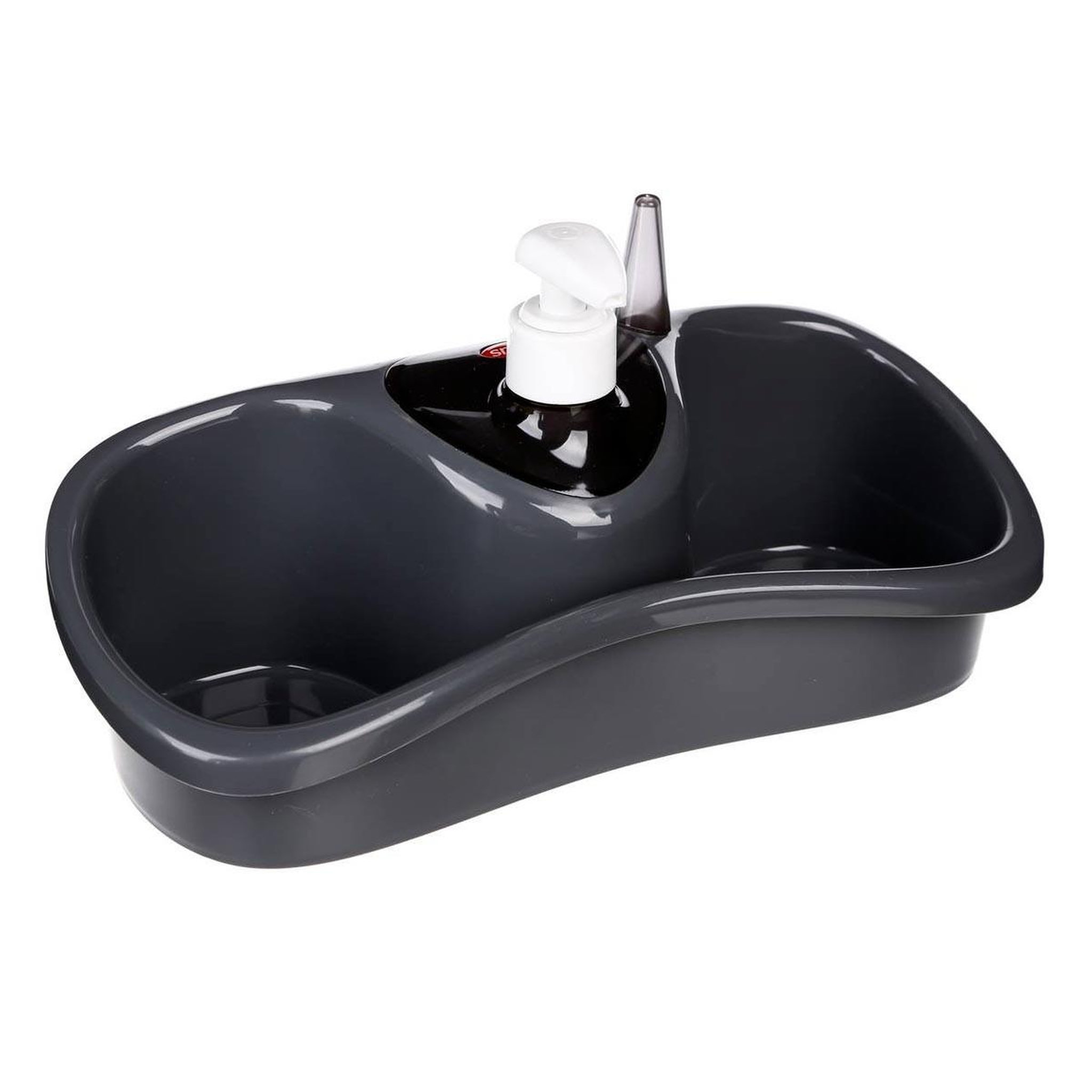 FIVE Distributeur de savon & porte éponge  spon  25cm gris