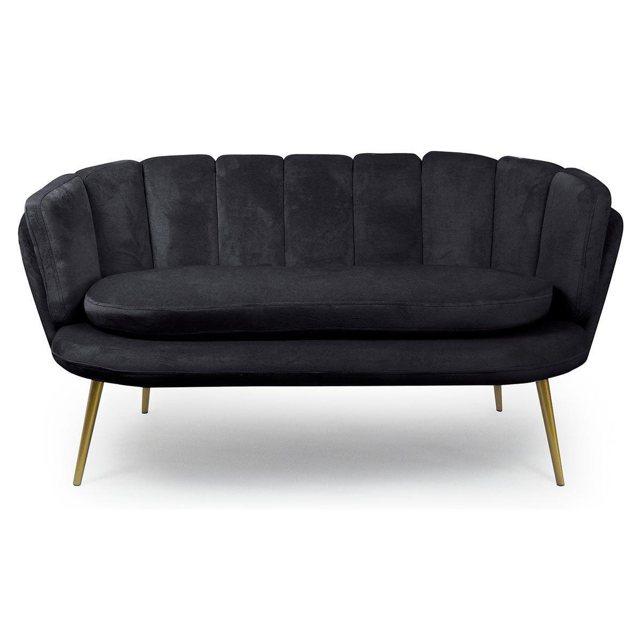 Voir la diapositive 2 : Paris Prix Canapé 2 places en velours  dabren  138cm noir