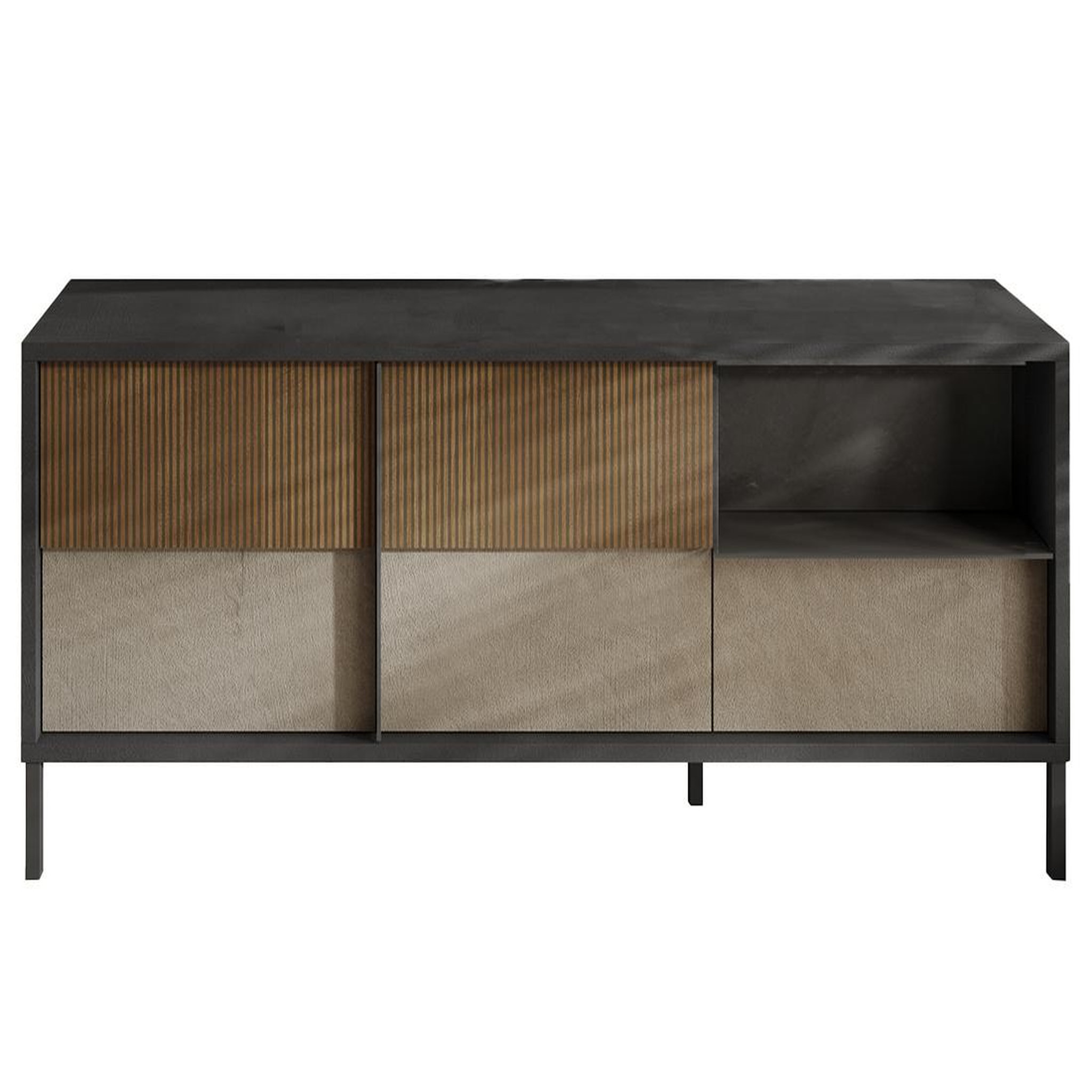 Voir la diapositive 2 : BEST MOBILIER Jules - meuble tv - 2 portes et 1 tiroir - 156 cm