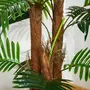 OUTSUNNY Palmier artificiel hauteur 1,2 m arbre artificiel tronc branches lichen feuilles grand réalisme pot inclus