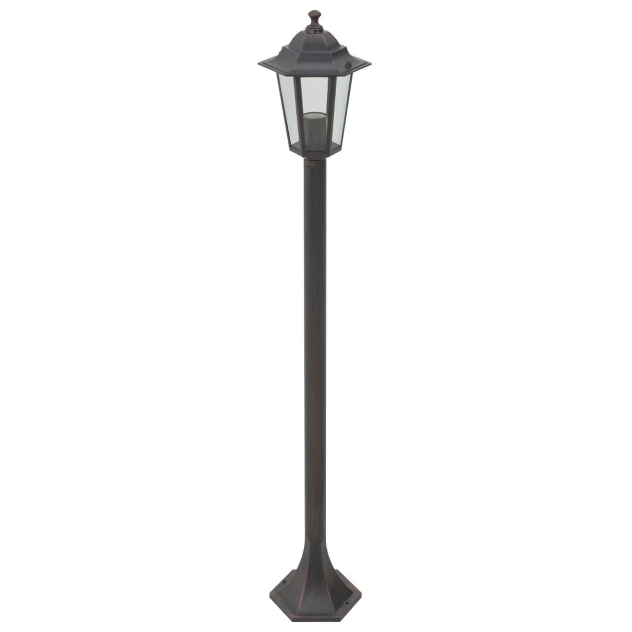 Voir la diapositive 2 : VIDAXL Lampe de jardin a piquet 6 pcs E27 110 cm Aluminium Bronze