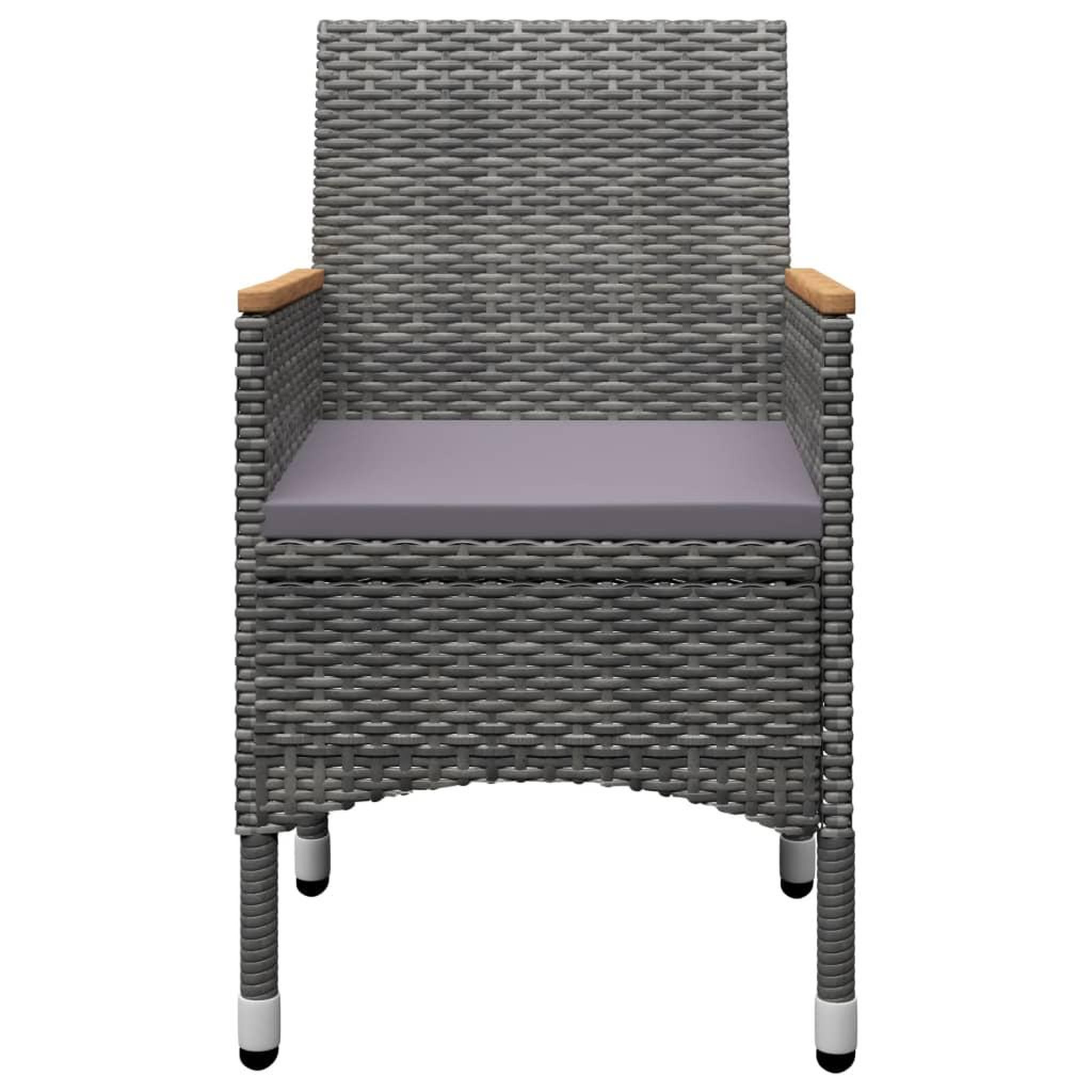 Voir la diapositive 4 : VIDAXL Ensemble a manger de jardin 3 pcs Gris