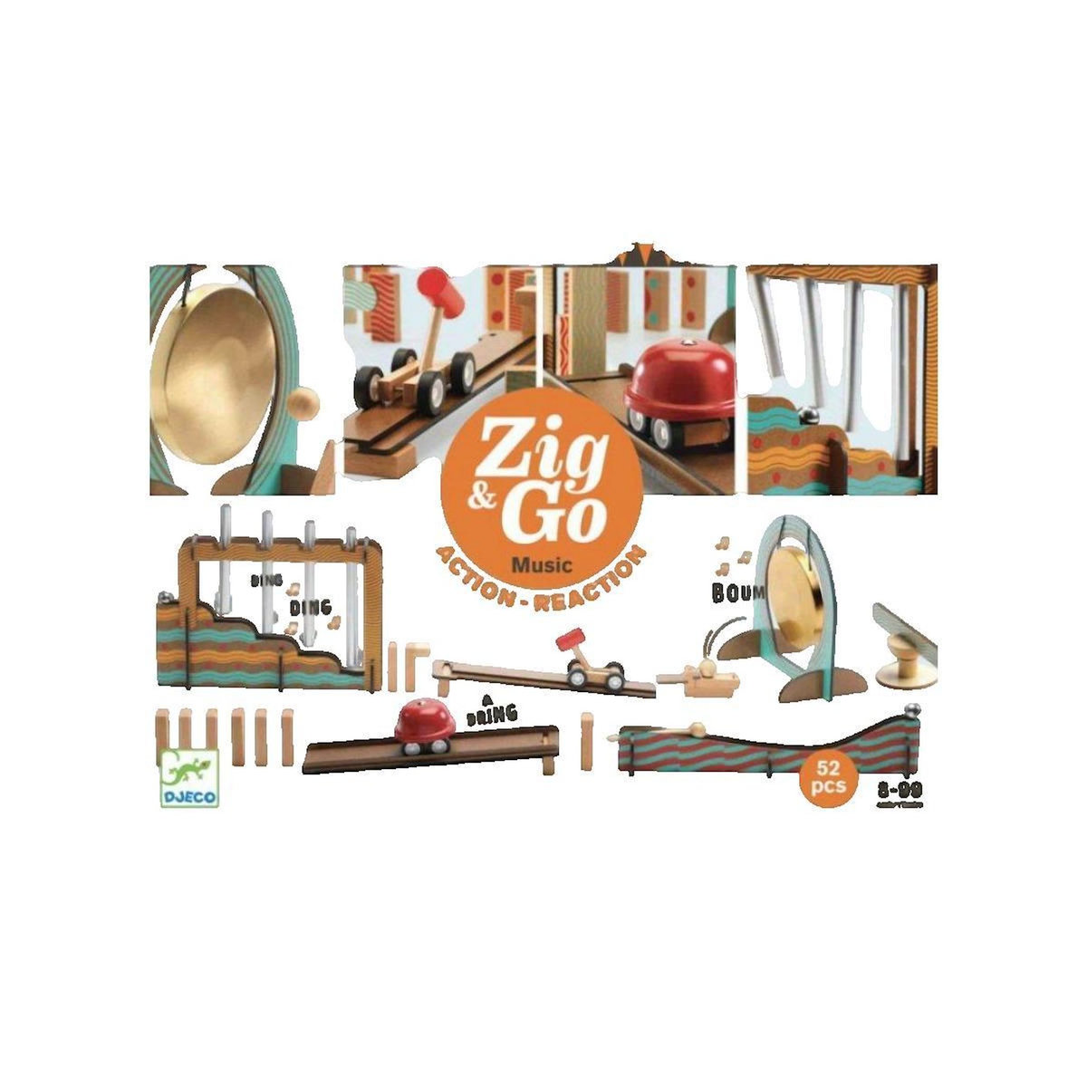 Djeco Jeu de construction djeco ZIG & GO en bois