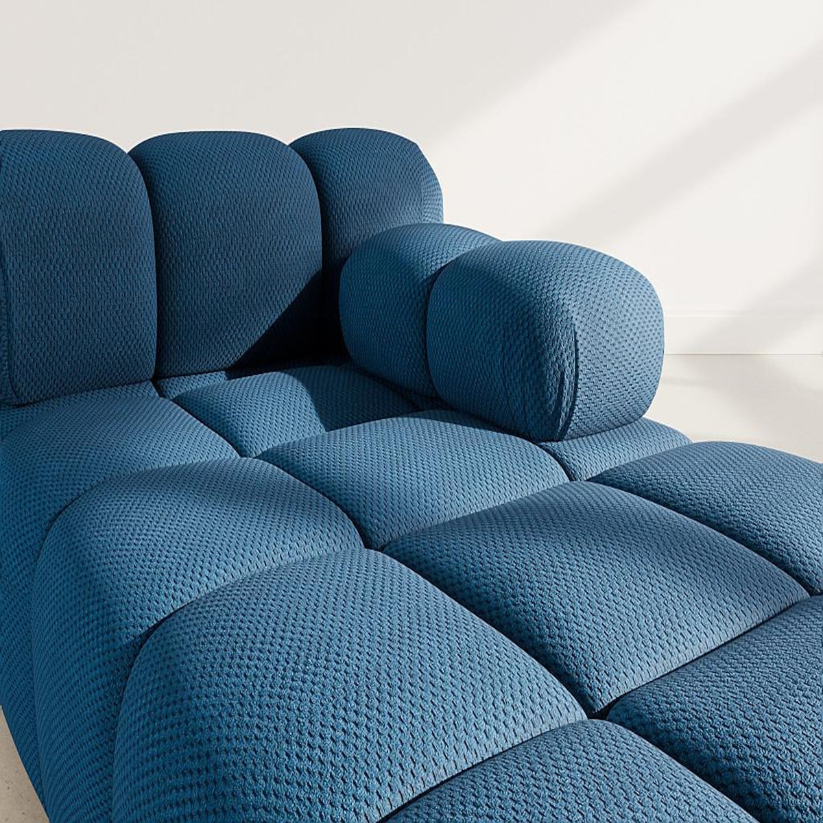 LISA DESIGN Ruby - module d'assise méridienne droite en velours texturé