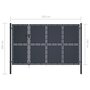 Voir la diapositive 6 : VIDAXL Portail de jardin Acier 350 x 150 cm Anthracite