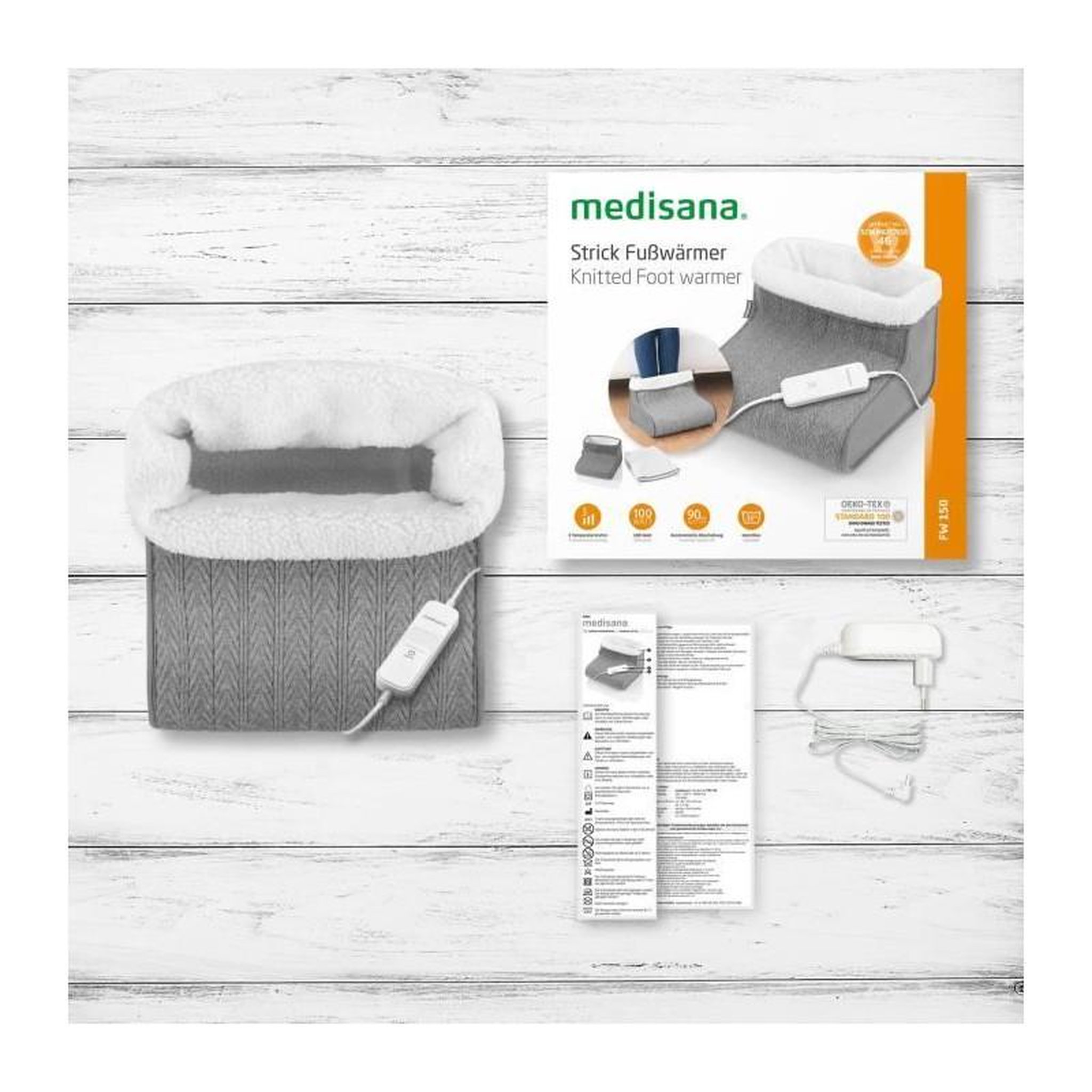 Voir la diapositive 5 : Medisana Chauffe-pieds - MEDISANA - FW 150 - 6 niveaux de température - Minuteur - Lavable - Rechauffe et soulage