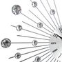 Voir la diapositive 2 : ATMOSPHERA Pendule Alu Strass Ø33cm