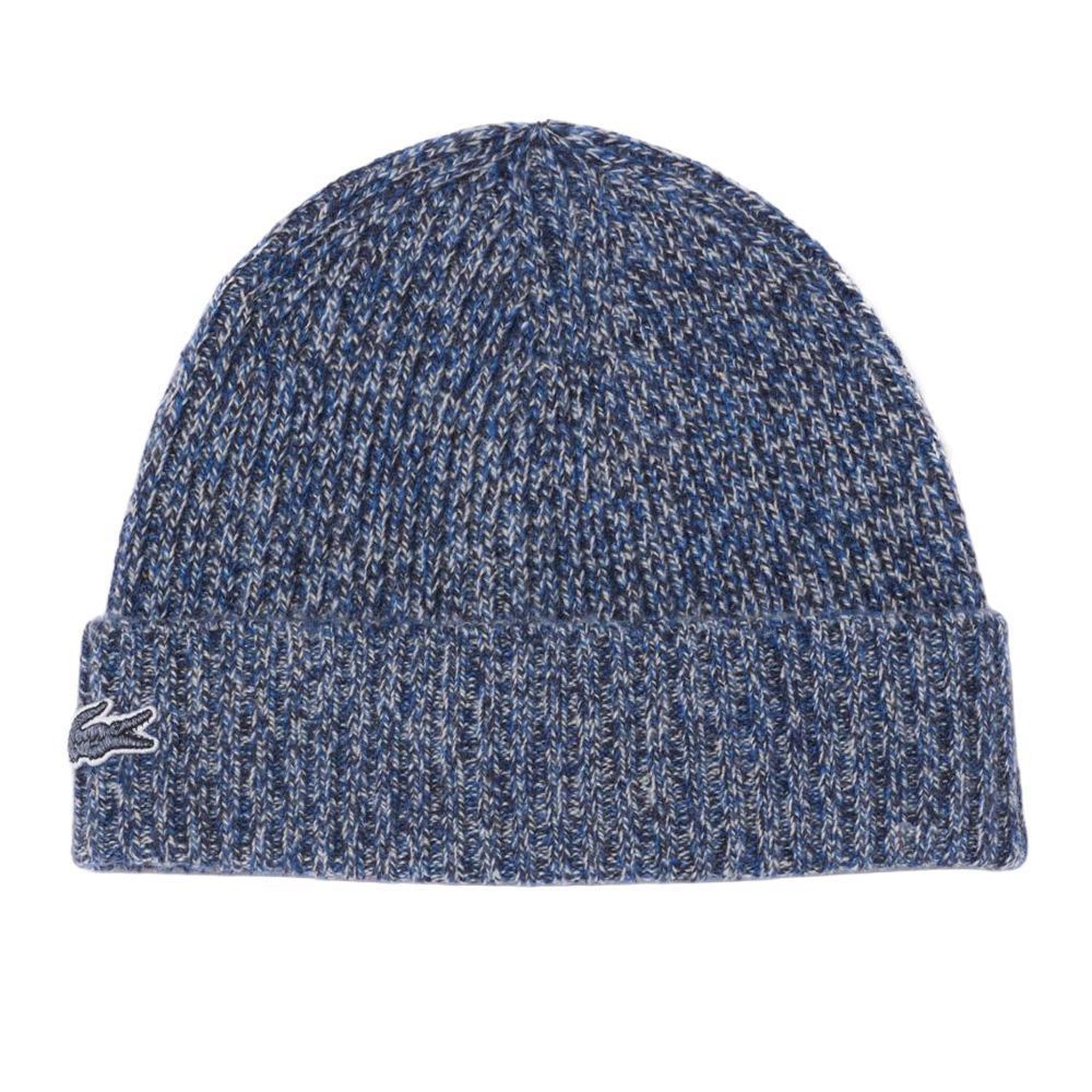 Voir la diapositive 1 : Lacoste Bonnet Marine Chiné Mixte Lacoste Rib