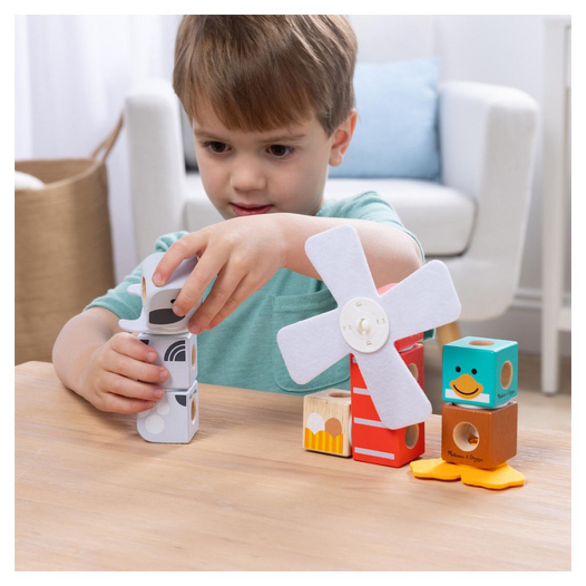 Voir la diapositive 2 : SpinMaster Melissa  and  Doug Les amis de la ferme - 16 pieces - BLOCKABLES