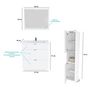 Voir la diapositive 5 : Meuble de salle de bain sous vasque 3 tiroirs + vasque L80cm FARO