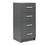 Paris Prix Commode 4 Tiroirs Design  Azio  91cm Gris