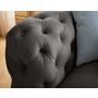 Voir la diapositive 3 : LISA DESIGN Walter - fauteuil chesterfield en velours - pieds bois