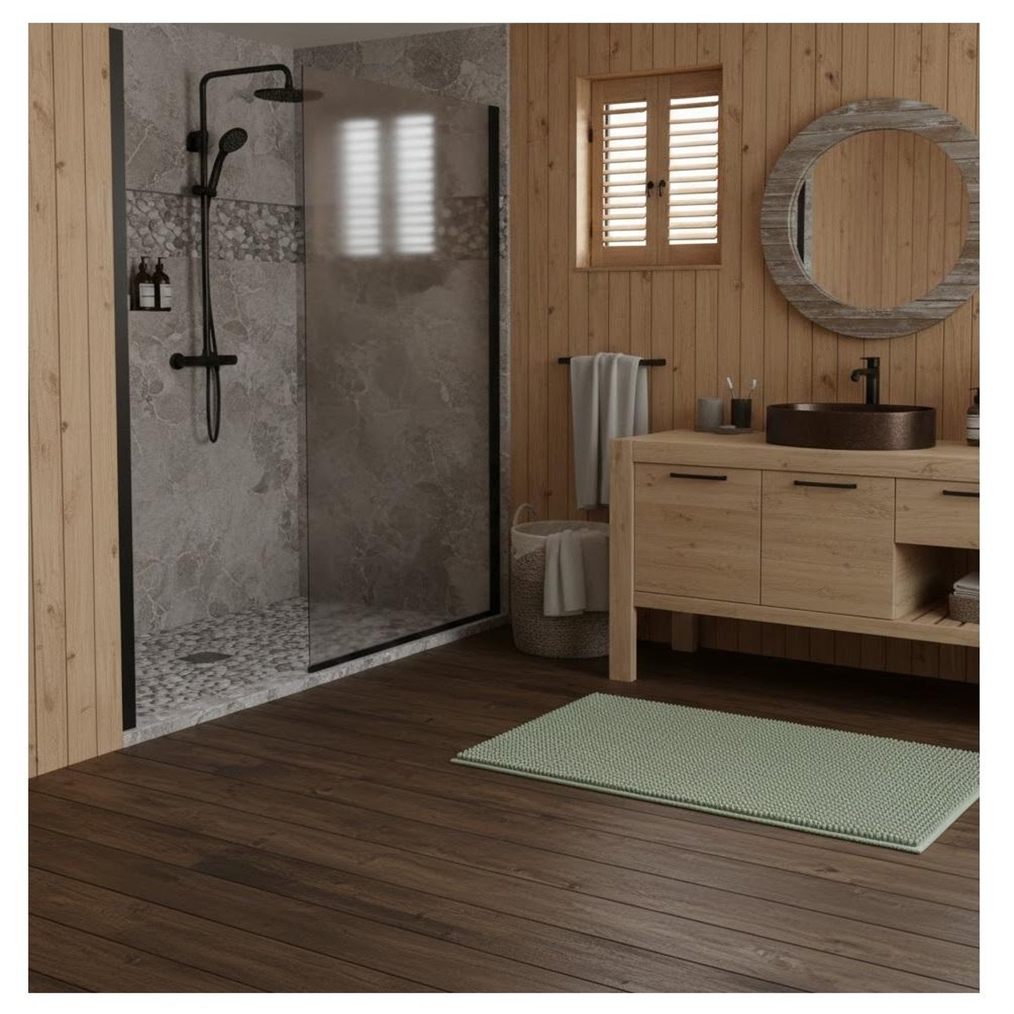 Voir la diapositive 2 : Eden Tapis de bain en microfibre swety