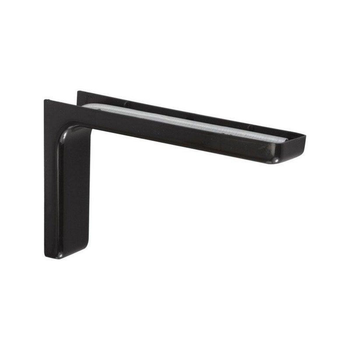 CIME Equerre Léonard Acier Plastifié Noir, H.11.4 X P.18 Cm