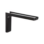 CIME Equerre Léonard Acier Plastifié Noir, H.11.4 X P.18 Cm