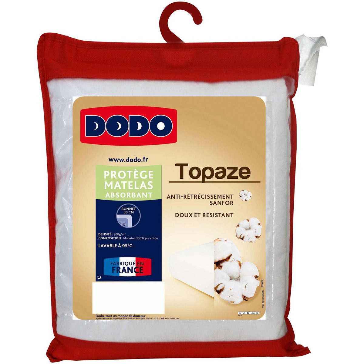 DODO Protège matelas absorbant en molleton TOPAZE