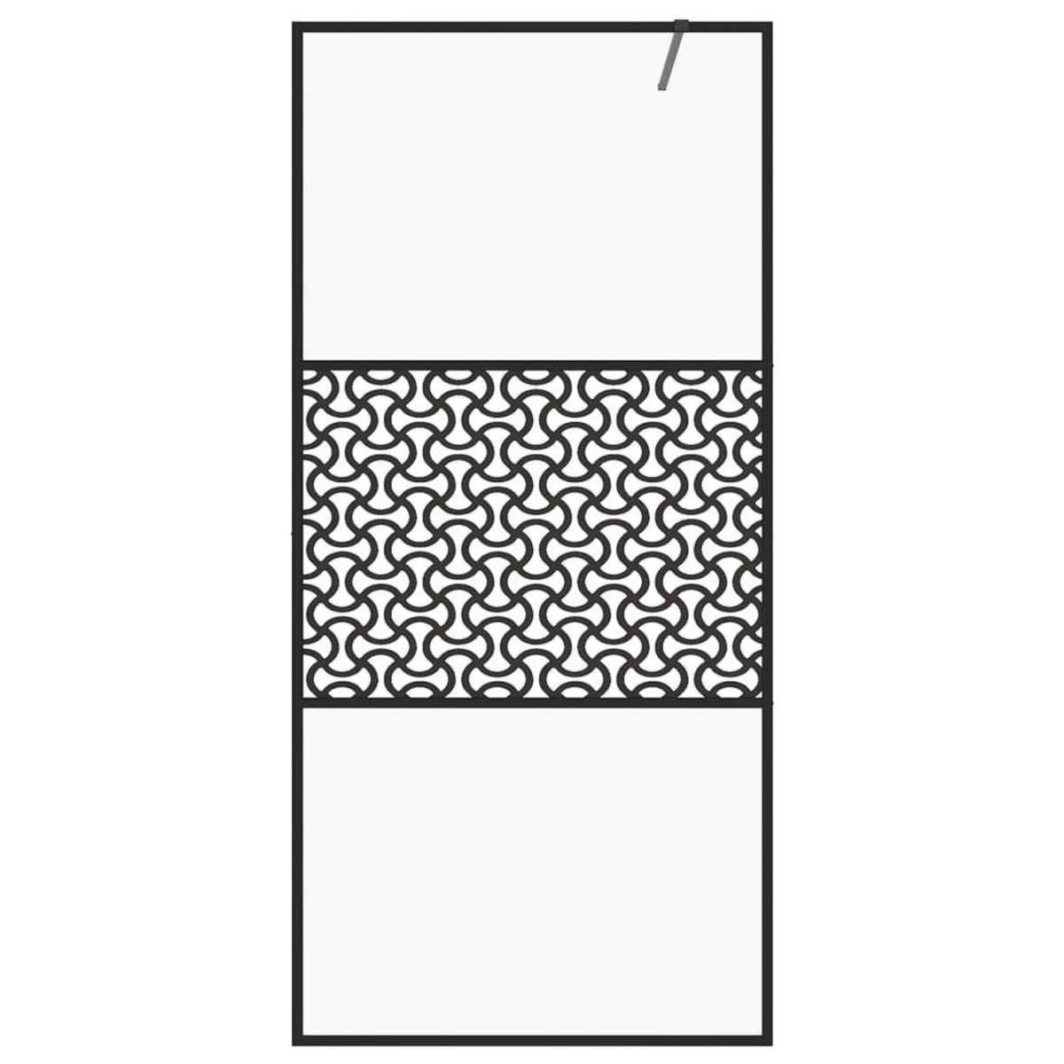 VIDAXL Paroi de douche avec verre ESG transparent 80x195 cm Noir