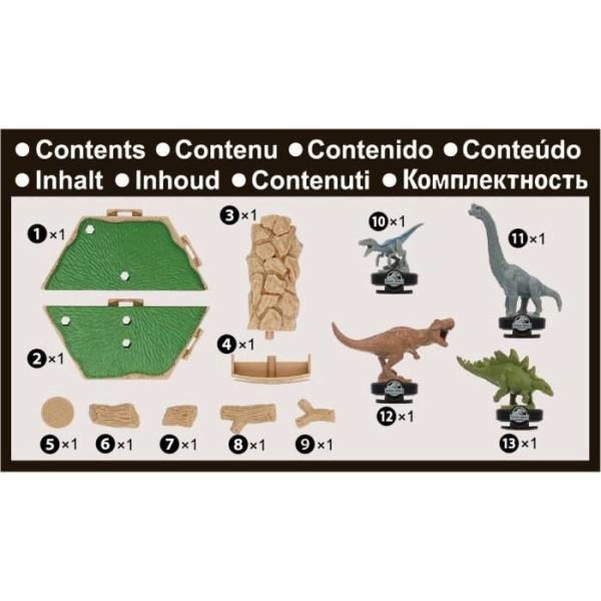 Voir la diapositive 3 : EPOCH Jeu d'Équilibre - EPOCH GAMES - Jurassic World Island Quake - Dinosaures sur Plateforme, Dernier en Place Gagne !