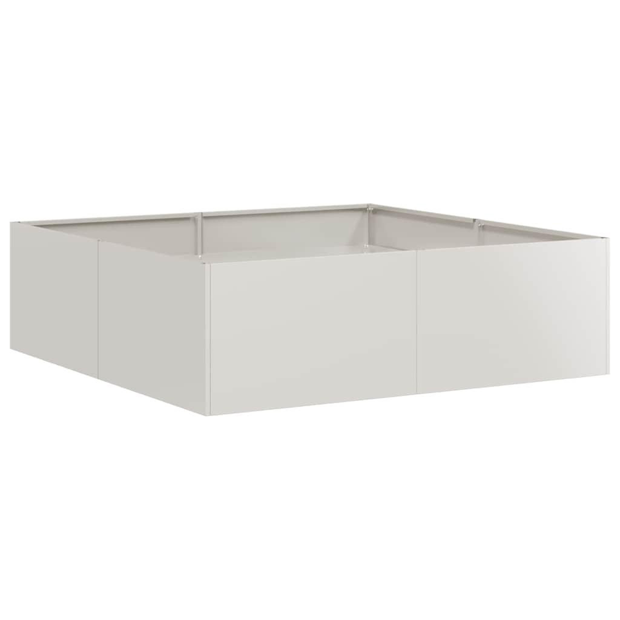Voir la diapositive 2 : VIDAXL Jardiniere 100x100x30 cm acier inoxydable