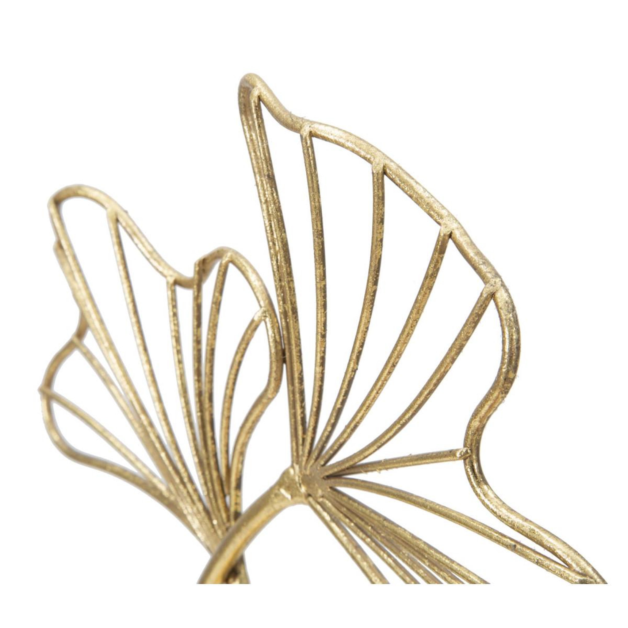 Voir la diapositive 4 : Paris Prix Objet déco en métal  feuilles  35cm or