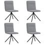 Voir la diapositive 2 : VIDAXL Chaises a manger lot de 4 gris clair tissu