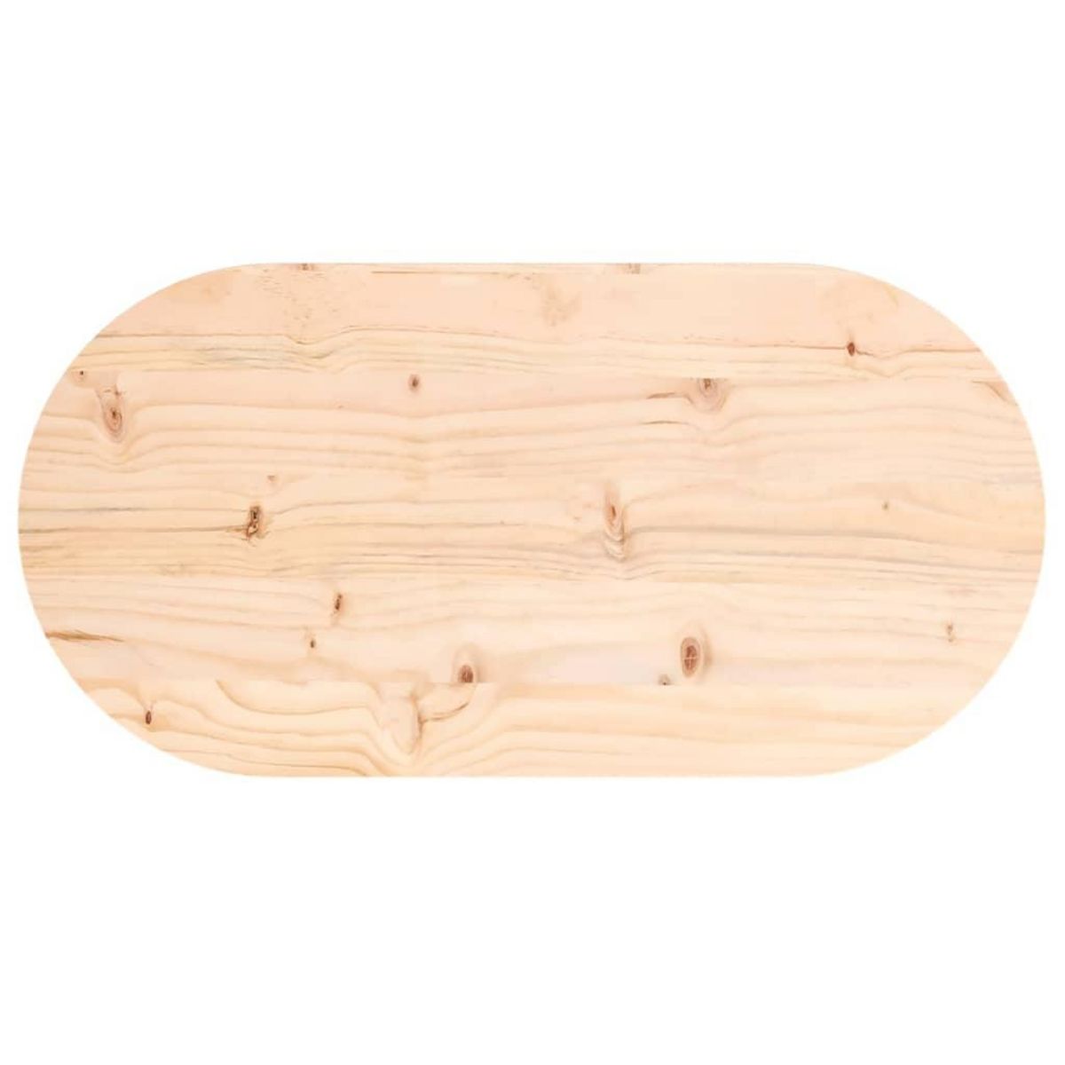 VIDAXL Dessus de table 70x35x2,5 cm bois de pin massif ovale