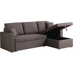 Habitat et Jardin Canapé d'angle convertible/ réversible avec coffre  Alain  - 3 places - Taupe