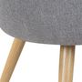 Voir la diapositive 3 : Rendez vous déco Lot de 2 chaises en tissu gris clair et pieds en métal - Chiara
