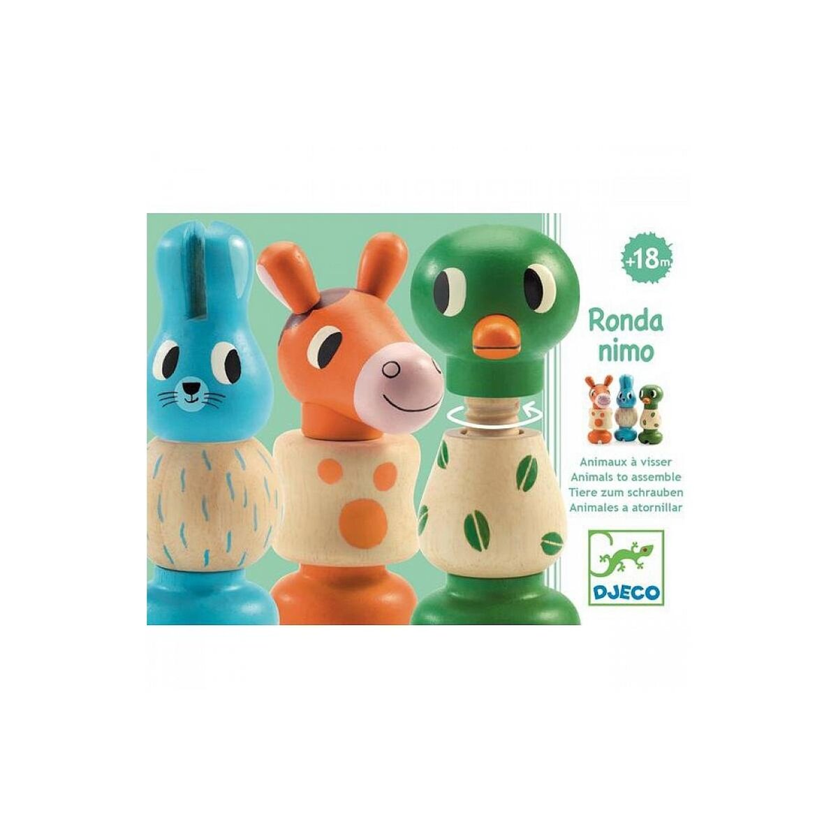 Djeco jeu a visser Rondanimo en bois
