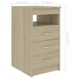 Voir la diapositive 6 : VIDAXL Armoire a tiroirs Chene sonoma 40x50x76 cm Bois d'ingenierie