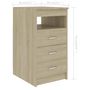Voir la diapositive 6 : VIDAXL Armoire a tiroirs Chene sonoma 40x50x76 cm Bois d'ingenierie
