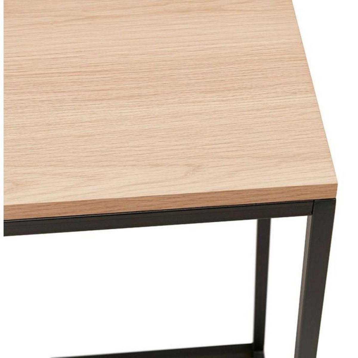 Paris Prix Console Design Métal & Bois  Mira  120cm Naturel & Noir