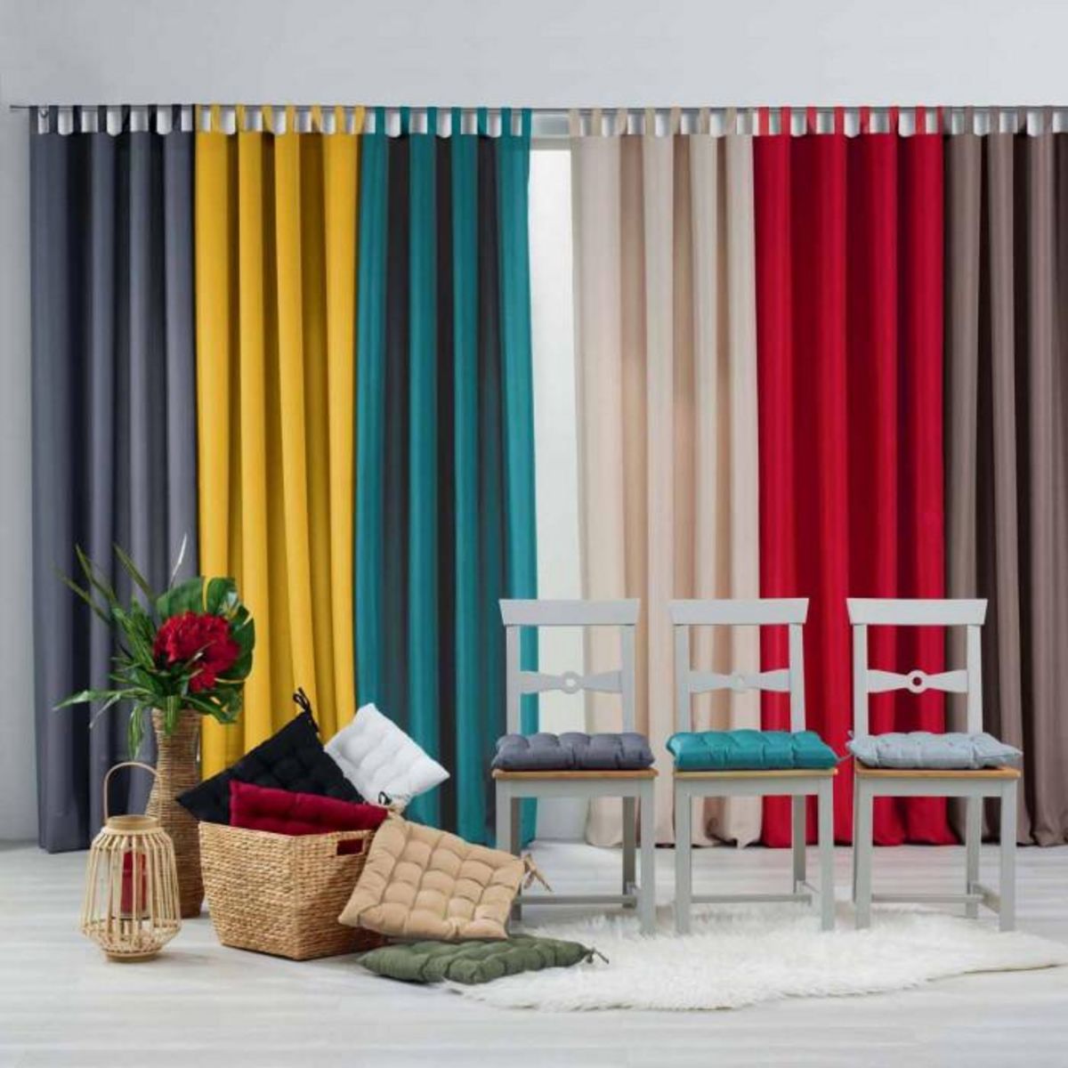 Paris Prix Rideau à Passants  Essentiel  140x260cm Bordeaux